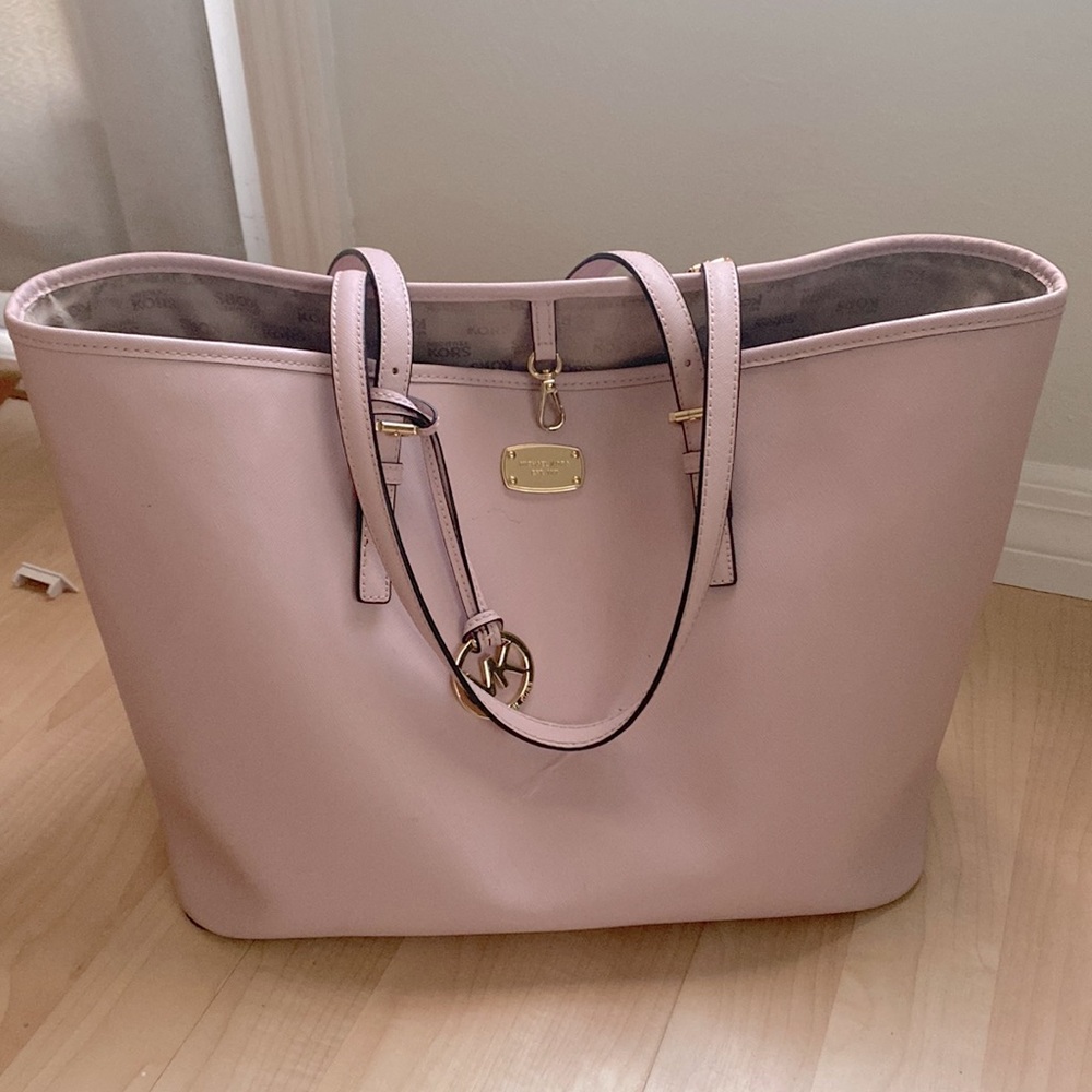 dusty pink authentic michael kors tote!